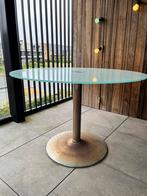 Ronde tafel glas, Huis en Inrichting, Tafels | Statafels, Ophalen, Gebruikt