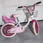 16-inch meisjesfiets - mand en poppenzitje - vanaf 4 jaar, Fietsen en Brommers, Ophalen, Gebruikt