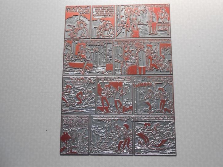 Drukplaat pits en kaliber. De rampzalige bril 1960., Boeken, Stripverhalen, Zo goed als nieuw, Eén stripboek, Ophalen of Verzenden