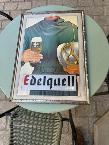 Panneau publicitaire Edelquell urtyp seal back, Enlèvement ou Envoi, Utilisé, Panneau, Plaque ou Plaquette publicitaire, Autres marques