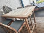 Tuin set / hoge tafel en 4 stoelen volledig in teak, Tuin en Terras, Ophalen, Zo goed als nieuw