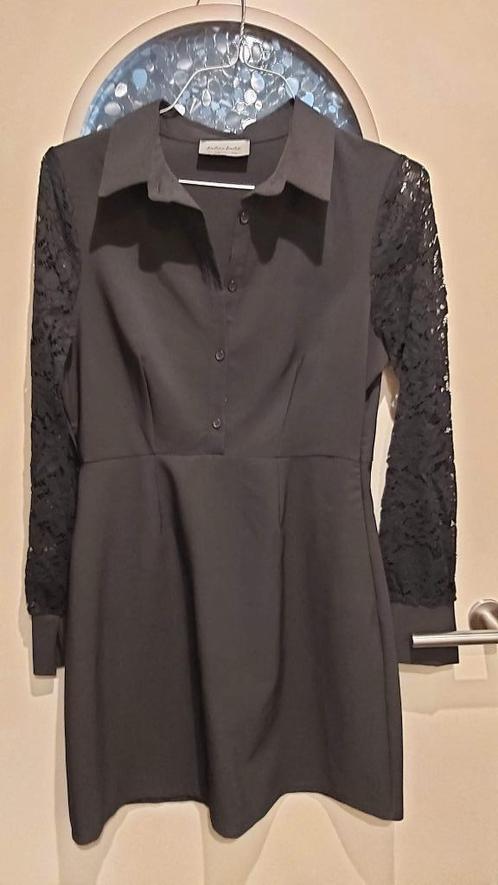 Amelie Amelie, zwarte jurk met kant, M, feestelijk, elegant, Kleding | Dames, Jurken, Zo goed als nieuw, Maat 36 (S), Zwart, Ophalen of Verzenden