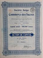 Société Belge pour le Commerce des Sucres - Anvers - action, Postzegels en Munten, Aandelen en Waardepapieren, Ophalen of Verzenden