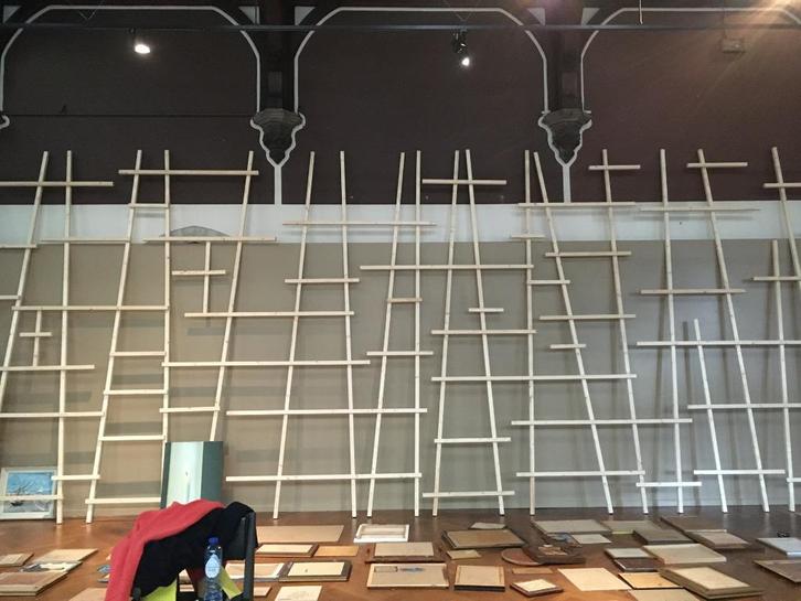 Chevrons bois sapin blanc raboté 45x45 mm, Bricolage & Construction, Bois & Planches, Comme neuf, Autres types, Pin, 300 cm ou plus