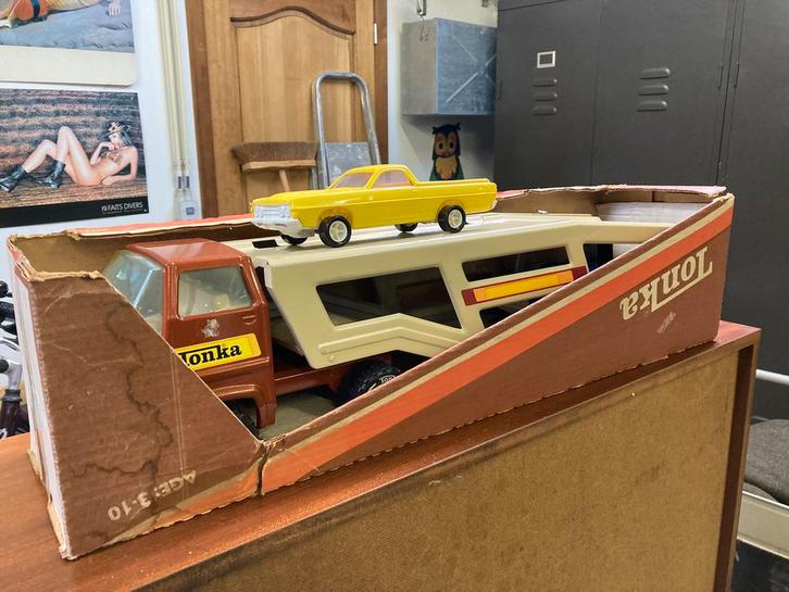 Te koop: 3 Tonka vrachtwagens in originele verpakking, Collections, Jouets, Comme neuf, Enlèvement