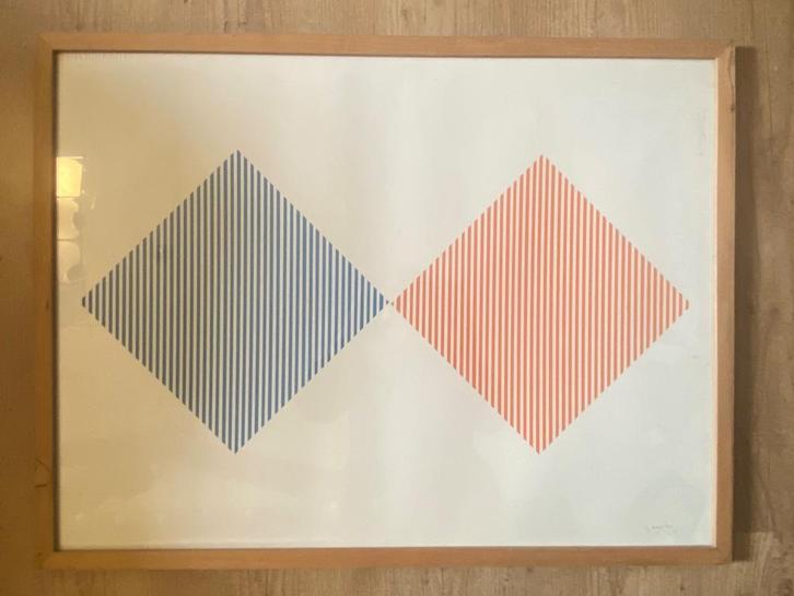 Abstracte litho - gesigneerd, Antiek en Kunst, Kunst | Litho's en Zeefdrukken, Ophalen