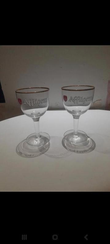 2 verres Affligem de 25 cl en très bon état., Enlèvement ou Envoi, Comme neuf, Verre à bière