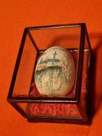 Aziatisch fijn schilderij op ei met minivenster, Minder dan 50 cm, Gebruikt, Oorspronkelijke maker, Ophalen of Verzenden