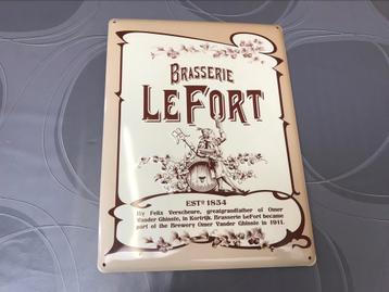 Le Fort bier reclamebord metaal beschikbaar voor biedingen