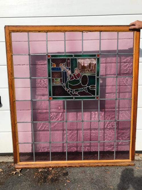 Glasramen glas in lood.   Groot en klein, Antiek en Kunst, Antiek | Glaswerk en Kristal, Ophalen