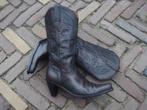 Gratis verzenden luxe bruine leren sancho cowboylaarzen 39, Kleding | Dames, Schoenen, Hoge laarzen, Bruin, Verzenden, Zo goed als nieuw