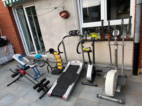 Lot d'appareils de sport, Sport en Fitness, Fitnessapparatuur, Gebruikt, Overige typen, Armen, Benen, Buik, Overige materialen