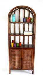 Vintage Bamboe / Rattan kast - Boho wandkast, Ophalen