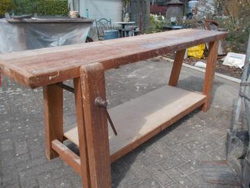 ÉTABLI DE MENUISIER avec vis de serrage en bois, Enlèvement ou Envoi, Étau