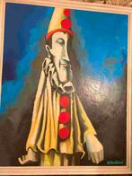 Schilderij " Clown" van Luk De Caluwé, Antiek en Kunst, Ophalen