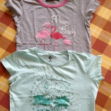 Set van T-shirts voor meisjes van 5 tot 6 jaar beschikbaar voor biedingen