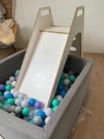 Prachtige houten glijbaan wit Misioo + XL ballenbad, Kinderen en Baby's, Kinderkamer | Stapelbedden en Hoogslapers, Ophalen, Zo goed als nieuw