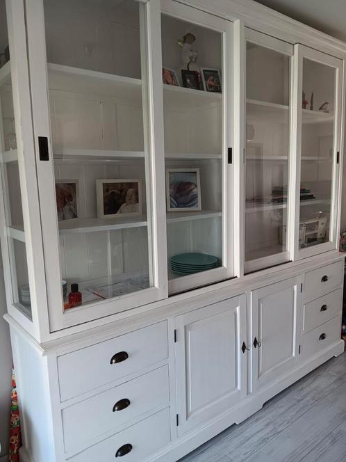 Grote kast beach/landelijk wit, Huis en Inrichting, Kasten | Buffetkasten, Zo goed als nieuw, Ophalen