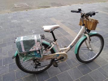 kinderfiets met gratis mandje en fietszakken beschikbaar voor biedingen