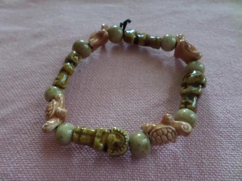 Bracelet Perles Tortues Totem Inca Plage homme femme Pérou, Bijoux, Sacs & Beauté, Bracelets, Comme neuf, Autres matériaux, Beige