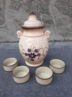 Rumtopf pot met 4 bijhorende potjes, Antiquités & Art, Enlèvement ou Envoi