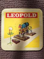 Oud bierviltje brouwerij Leopold Brussel wielrenner, Verzamelen, Ophalen of Verzenden, Zo goed als nieuw