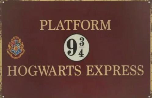 Reclamebord Platform 9 3/4 Hogwarts Express - Harry Potter, Verzamelen, Merken en Reclamevoorwerpen, Zo goed als nieuw, Reclamebord