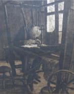 FRANCOIS PYCKE / VIEUX TISSERAND / ZW-W ETS / 61x45cm / SIG, Enlèvement ou Envoi