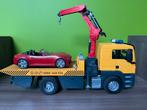 Bruder takelwagen met roadster, Kinderen en Baby's, Speelgoed |Speelgoedvoertuigen, Ophalen, Zo goed als nieuw