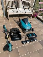 Makita accu grasmachine met kantensnijder en 4 accu’s, Tuin en Terras, Ophalen of Verzenden, Zo goed als nieuw