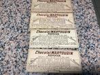 Lot van 4 oude waardebonnen Chocolade MARTOUGIN Antwerpen, Enlèvement ou Envoi, Utilisé, Autres types
