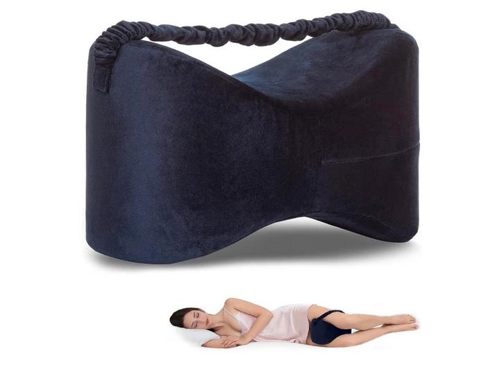 Coussin à mémoire de forme pour genoux, Huis en Inrichting, Woonaccessoires | Kussens, Zo goed als nieuw, Blauw, Ophalen