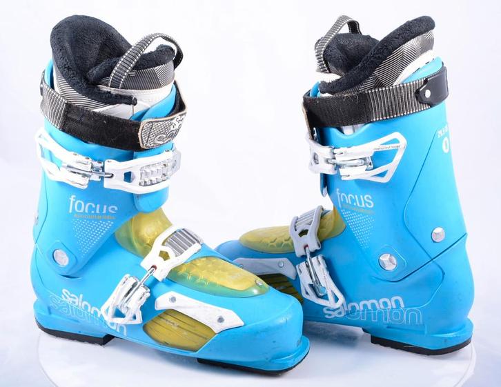 38 38,5 EU skischoenen SALOMON FOCUS RS BLUE, Sport en Fitness, Skiën en Langlaufen, Gebruikt, Schoenen, Ski, Salomon, Carve, Ophalen of Verzenden