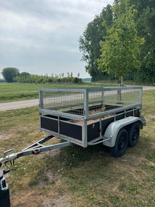 Aanhanger dubbel as met loofhekken !!, Auto diversen, Aanhangers en Bagagewagens, Ophalen