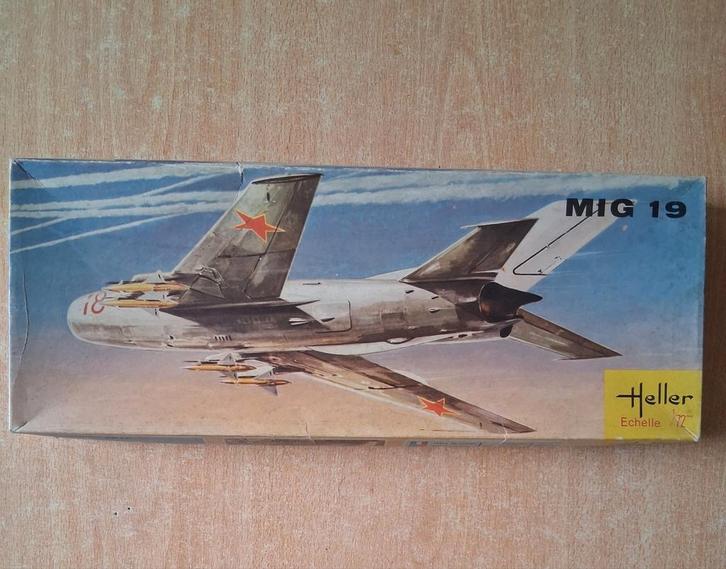 Mig 19, Heller, 1/72, Hobby en Vrije tijd, Modelbouw | Vliegtuigen en Helikopters, Zo goed als nieuw, Vliegtuig, 1:72 tot 1:144