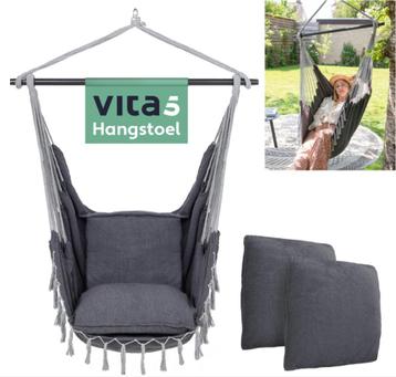 Vita5 XXL Hangstoel tot 200kg - Binnen/Buiten – Opbergtas beschikbaar voor biedingen