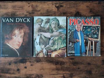 Kunstboeken Van Dyck – Michelangelo – Picasso beschikbaar voor biedingen