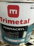 Trimetal permacryl PU mat 2,5L wit, Doe-het-zelf en Bouw, Wit, Nieuw, Ophalen of Verzenden, Lak