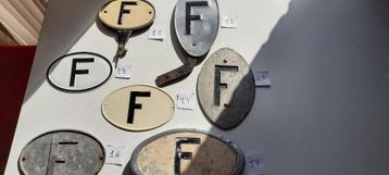 oude landkentekens "F" (Frankrijk), 10 euro per stuk beschikbaar voor biedingen