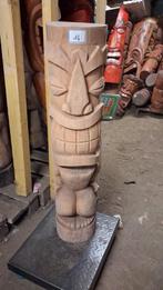 statue totem Tiki 100 cm en bois de cocotier, Enlèvement ou Envoi