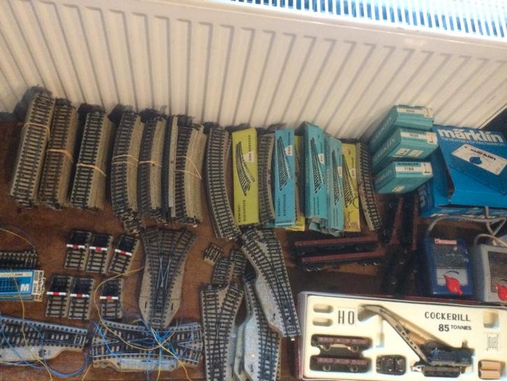 Lot Marklin Ho voie M. rails, aiguillages, transfo wagons, Hobby & Loisirs créatifs, Trains miniatures | HO, Utilisé, Rails, Märklin