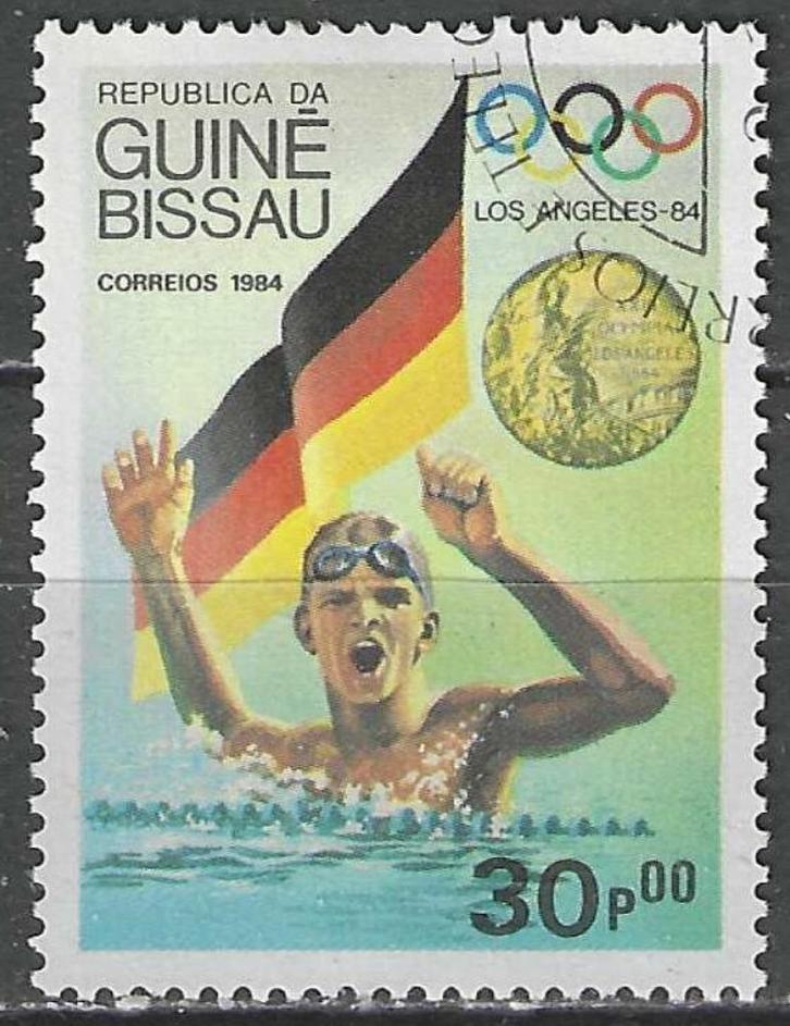 Guinee-Bissau 1984 - Yvert 326 - Los Angeles (ST), Postzegels en Munten, Postzegels | Afrika, Gestempeld, Guinee, Verzenden