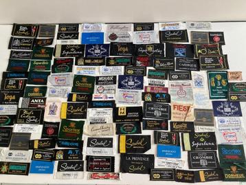 Lot vintage kledinglabels ( Scabal, A.E.Clegg, Dormeuil, ... beschikbaar voor biedingen