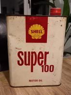 bidon d'huile vintage SHELL Super 100 Motor Oil, Collections, Emballage, Utilisé, Enlèvement ou Envoi