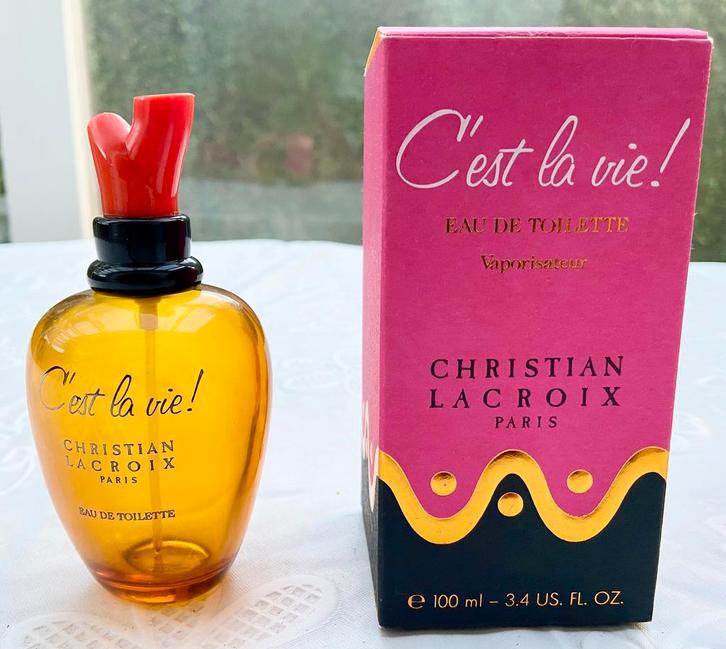 Parfumfles Christian Lacroix C’est la Vie met haar doos, Verzamelen, Parfumverzamelingen, Zo goed als nieuw, Parfumfles, Ophalen of Verzenden