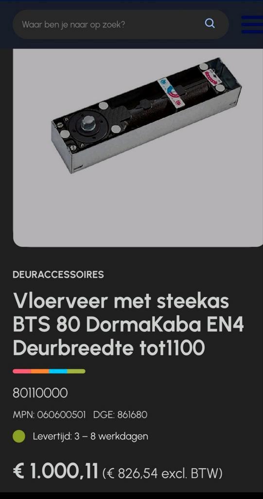 Bts 80 vloerveer, Doe-het-zelf en Bouw, Hang- en Sluitwerk, Nieuw, Scharnier, IJzer, Ophalen