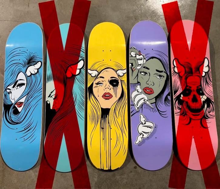 D*Face skateboard, Antiek en Kunst, Kunst | Overige Kunst, Ophalen