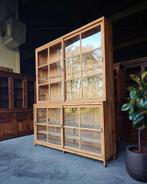 Antieke museumkast | Teakhouten museumvitrine #2384, Antiek en Kunst, Ophalen of Verzenden