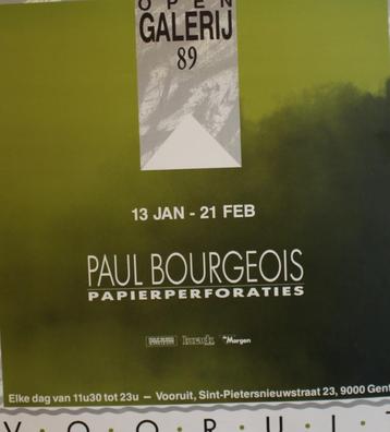 PAUL BOURGEOIS PAPIERPERFORATIES AFFICHE beschikbaar voor biedingen