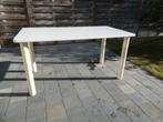 Stevige witte tafel, Ophalen, Gebruikt, 100 tot 150 cm, 50 tot 100 cm